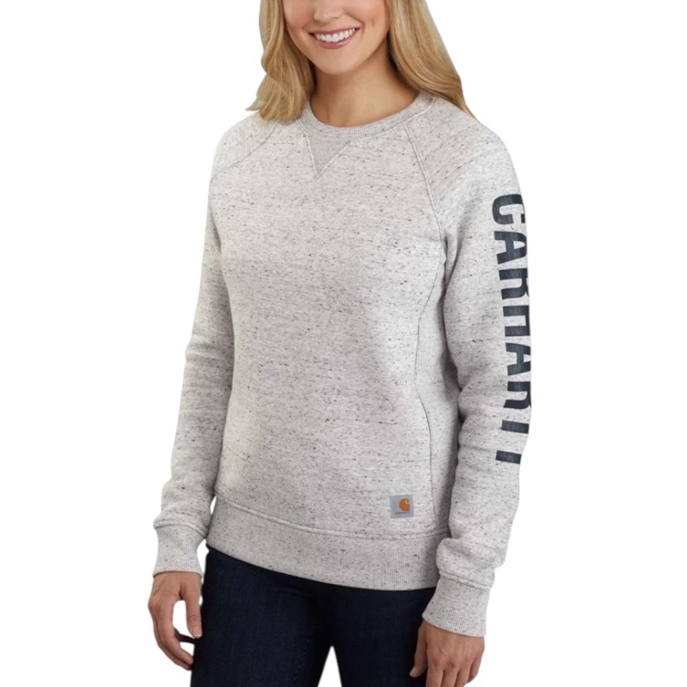 Carhartt Heather Crew Neck Logo Spell-out Casual Loungewear Sweatshirt Top S